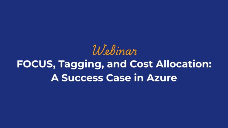 Focus Taggind and cost allocation webinar